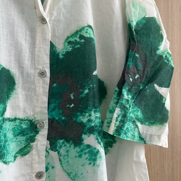 100% linen midi dress - Picture 6 of 7